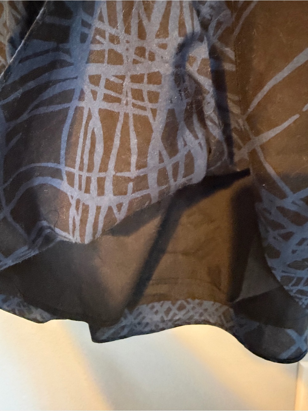 Vintage Mossimo Black Skirt with Blue Abstract Print - Picture 2 of 6